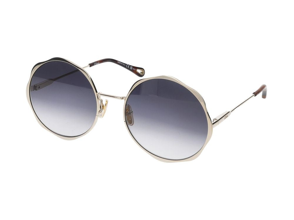 Chloé Sunglasses Ch0184s 001 Gold Gold Grey 59/21/140