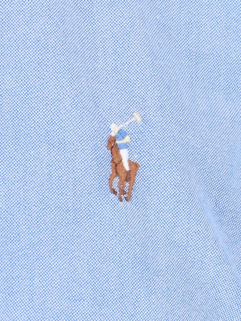 Polo Ralph Lauren Blue Striped Classic Collar Cotton Shirt