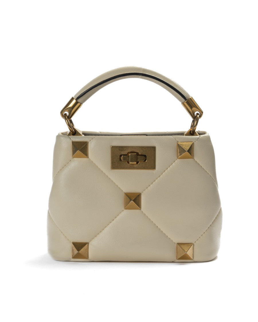 Valentino Small Quilted Lambskin Roman Stud Bucket Bag