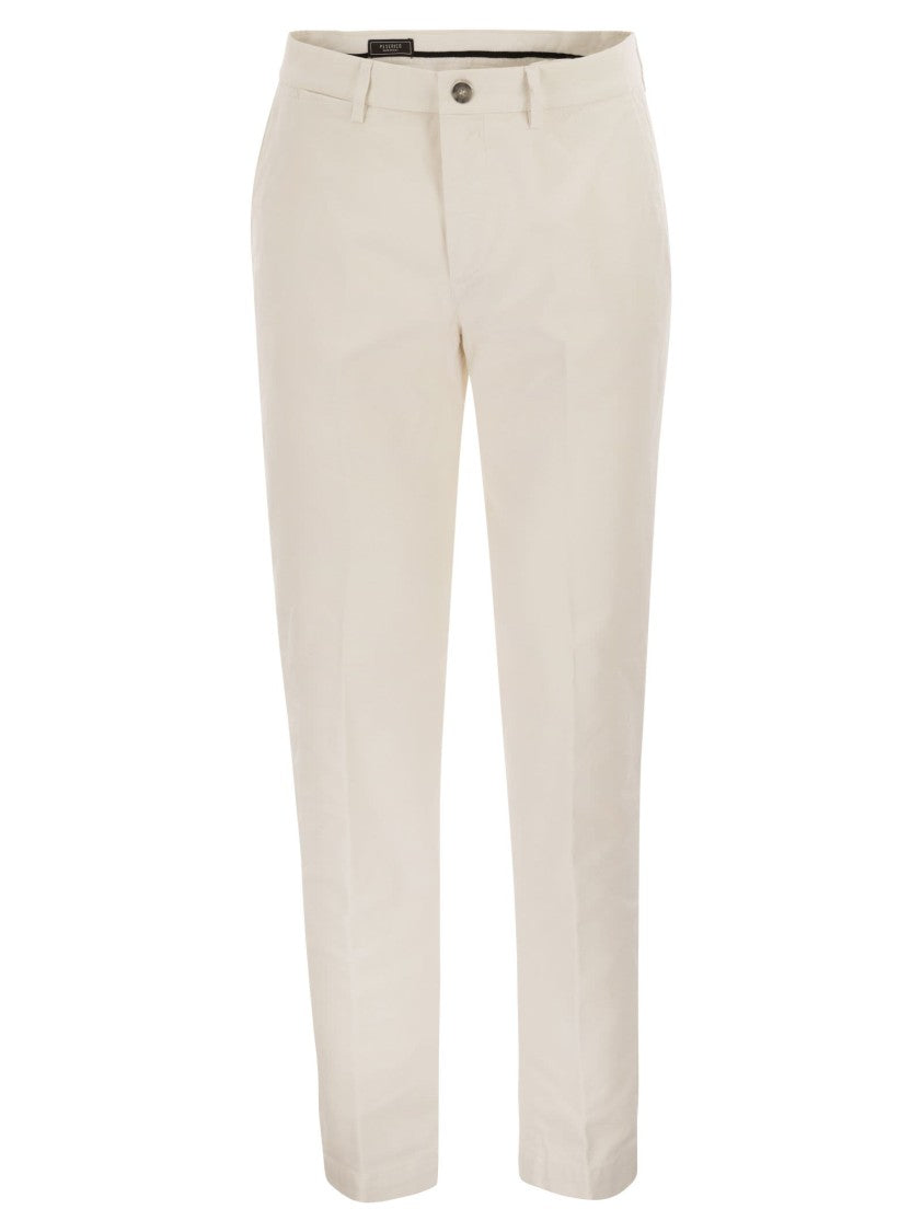 Peserico Chino Trousers In Stretch Cotton Gabardine
