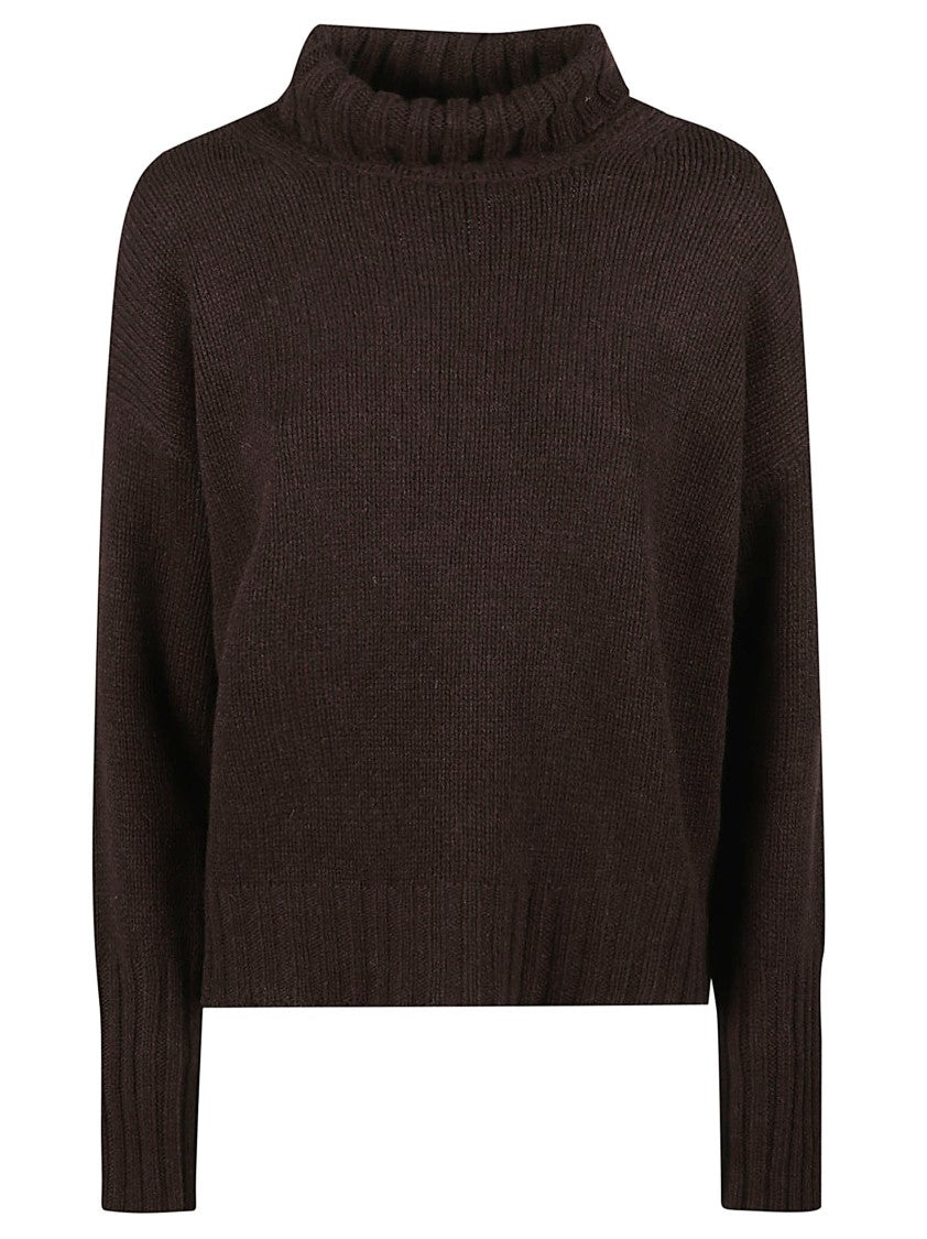 Aragona Ribbed Relaxed Cashmere Turtleneck Sweater