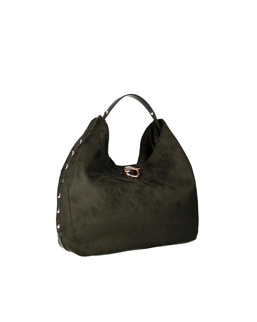 Liu Jo Forest Green Studded Microfiber Hobo Bag