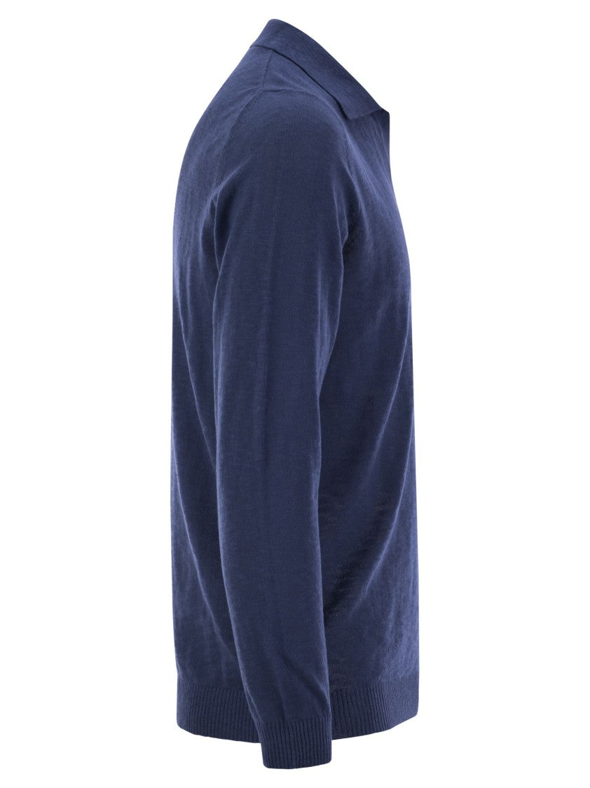 Pt Torino Buttonless Collar Polo Shirt With Slim Fit