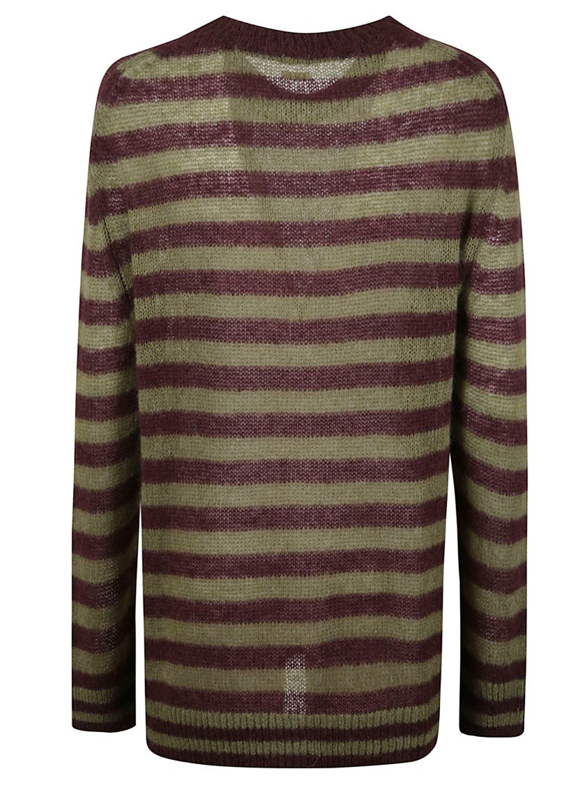 Massimo Alba Alpaca Blend Striped Sweater With Ribbed Details
