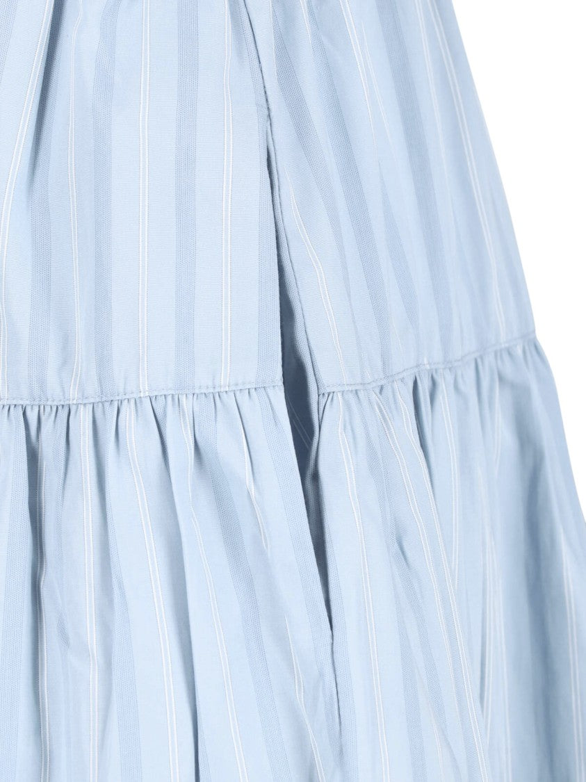 Polo Ralph Lauren Blue Tiered Sleeveless Striped Dress