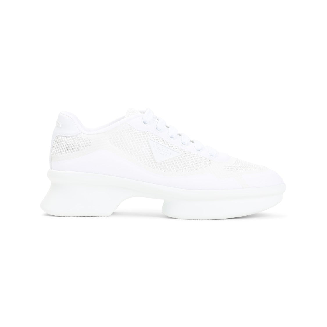 Prada Wavy White Polyester Sneakers