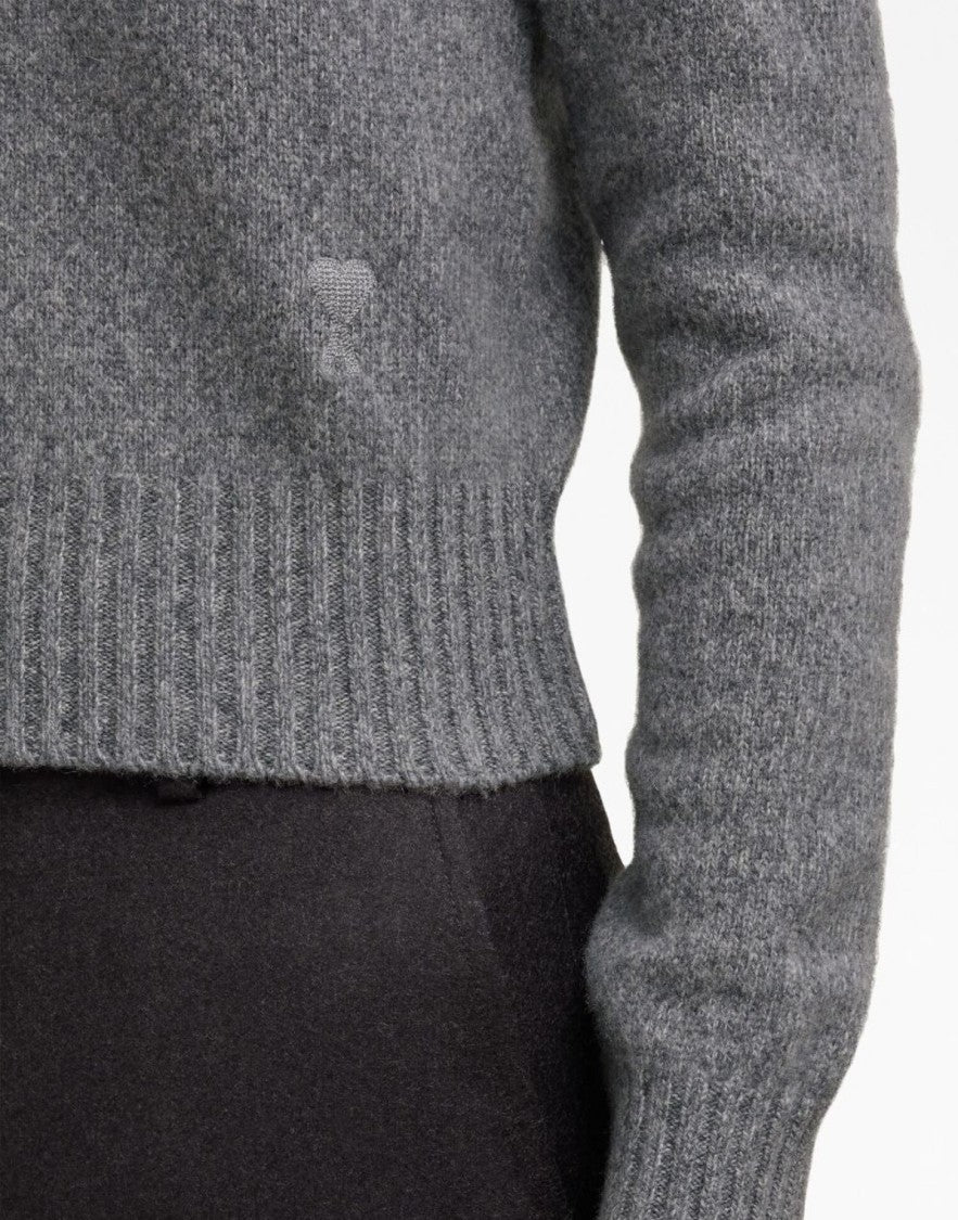 Ami Paris De Coeur Logo Cashmere Blend Sweater