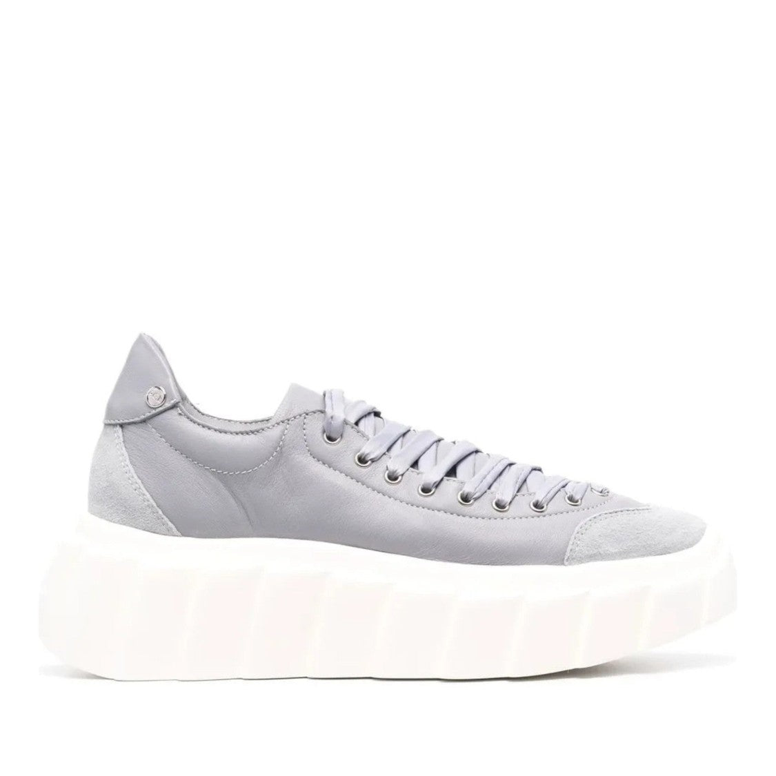 Agl Purple Blondie Ties Leather Suede Wedge Sneakers