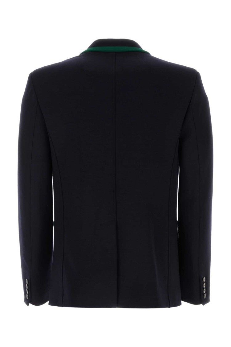 Valentino Garavani Midnight Blue Stretch Cotton Blend Blazer
