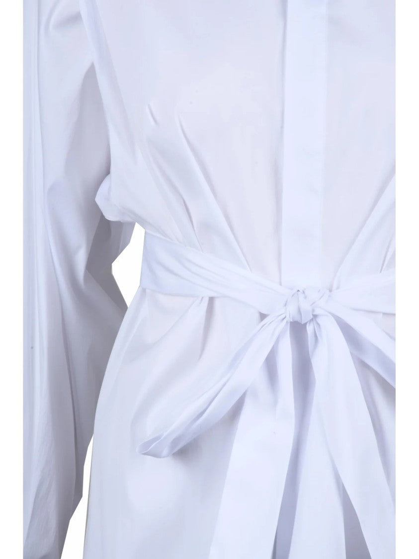 Douuod White Stretch Cotton-Blend Shirt