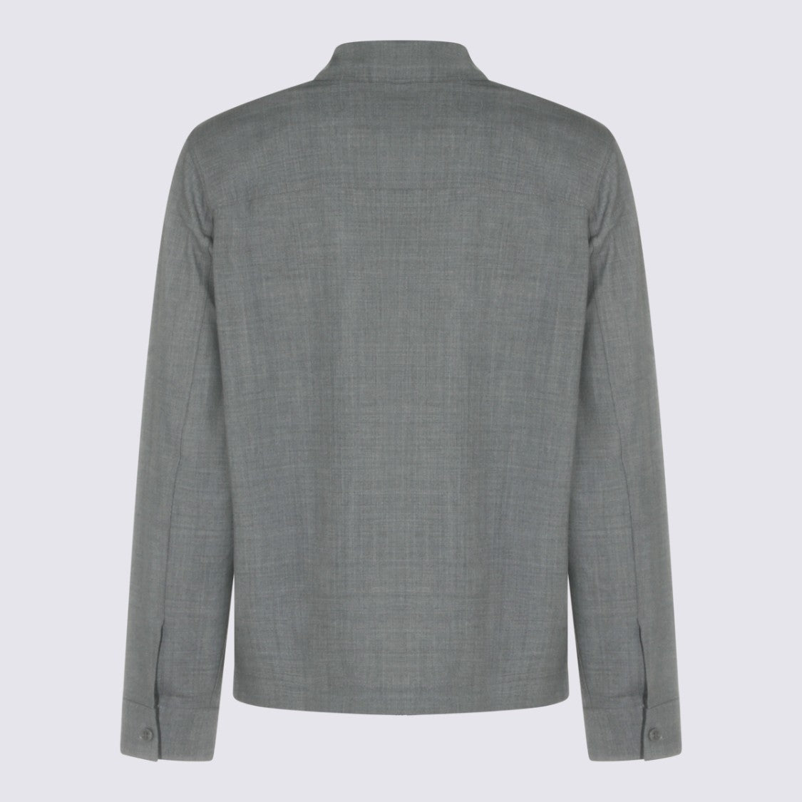 Nn.07 Grey Casual Jacket With Classic Collar And Textured Fabric