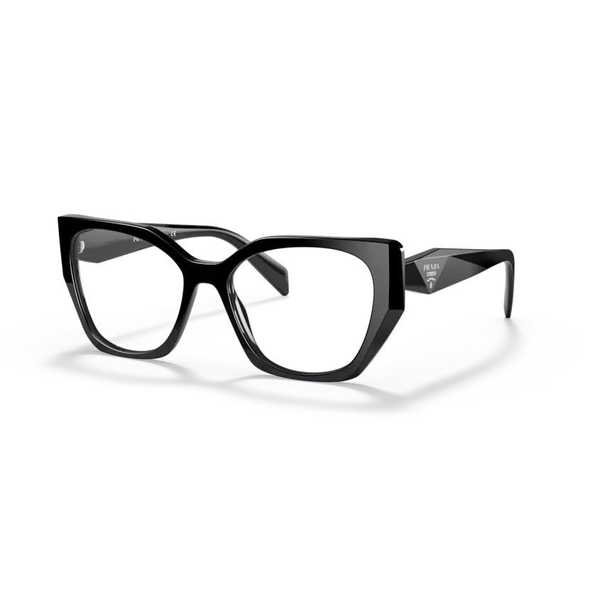 Prada 0Pr 18Wv Oversized Black Cat-Eye Sunglasses