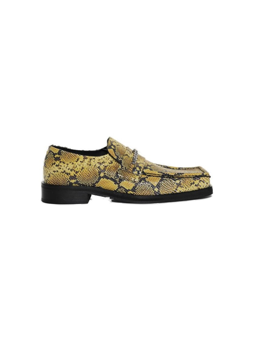 Martine Rose Square Toe Loafer Yellow And Black