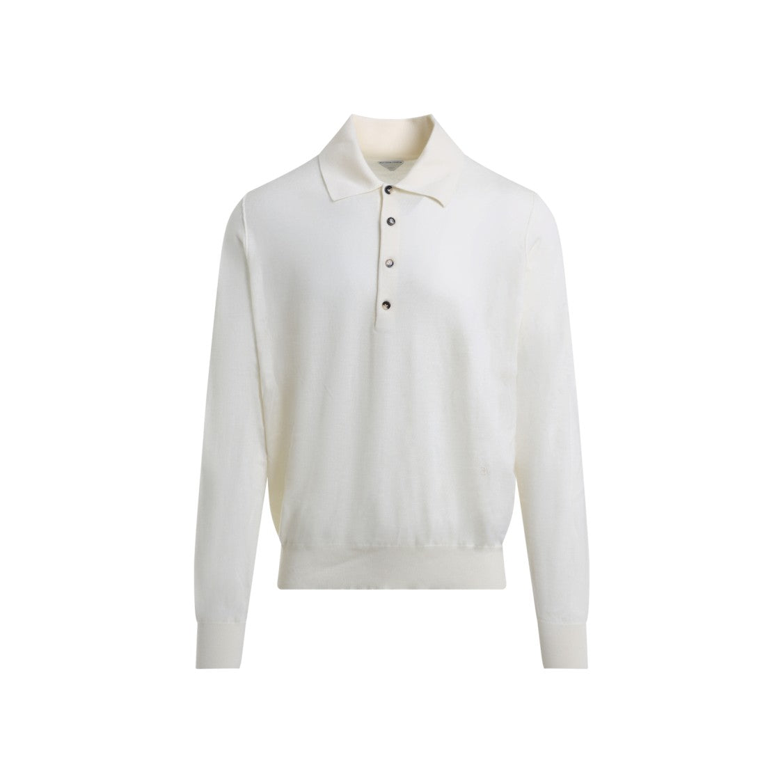 Bottega Veneta Pristine White Cashmere Polo T-Shirt