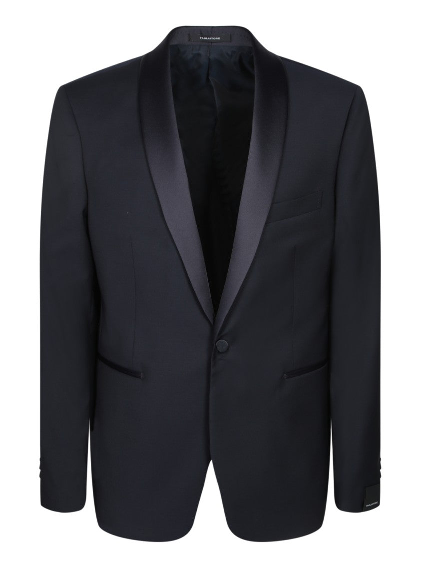 Tagliatore Midnight Blue Suit With Tailored Jacket And Matching Waistcoat