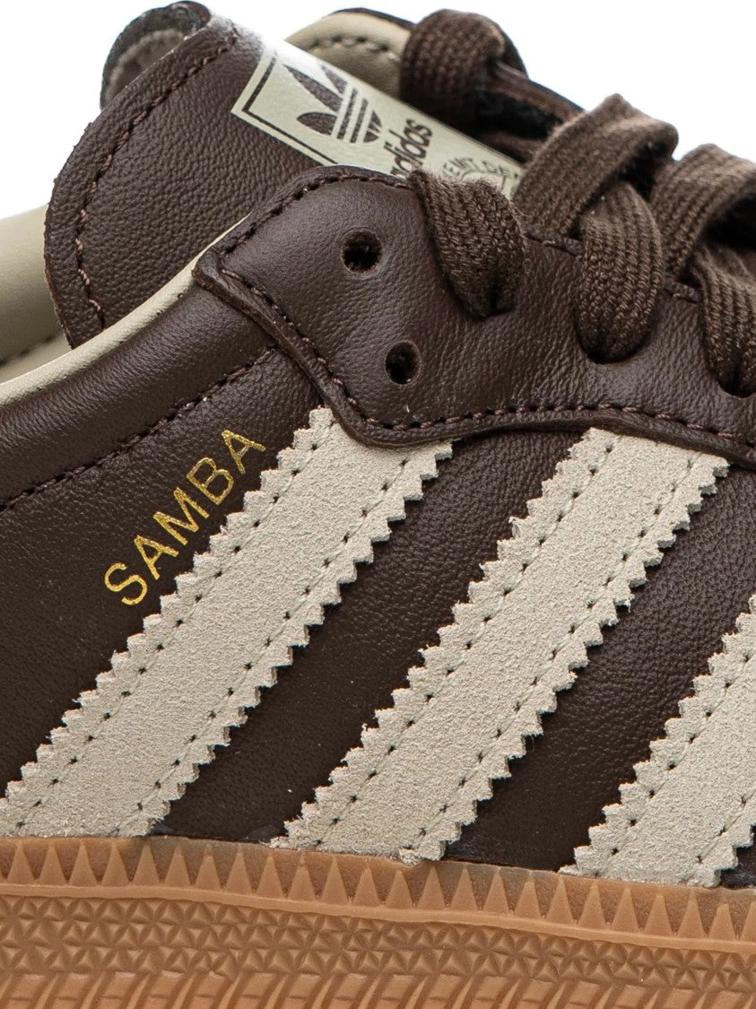 Adidas Brown Samba Og Suede Leather Low-Top Sneakers
