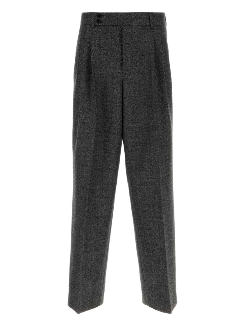 Dolce & Gabbana Tailored Dark Grey Virgin Wool Trousers