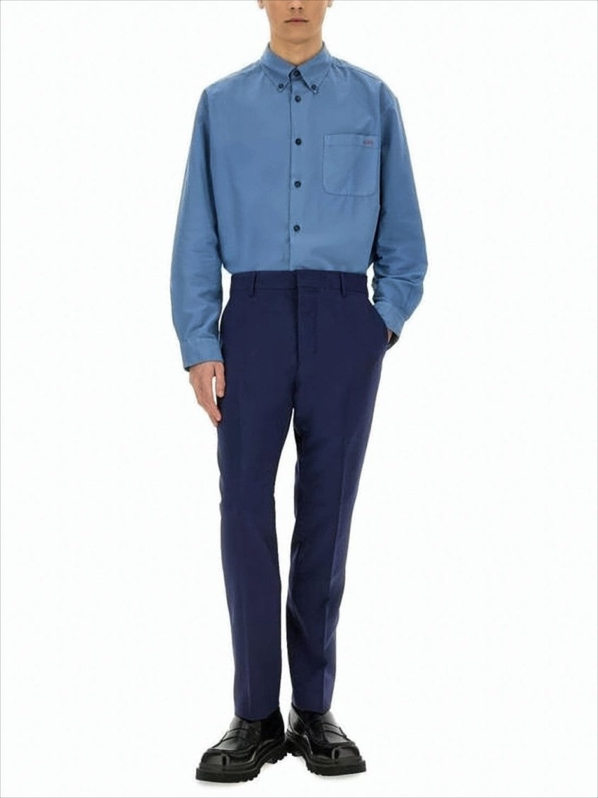 A.P.C. Casual Denim Shirt With Button-Down Collar