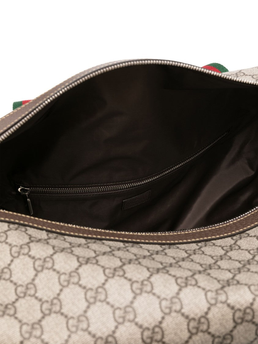 Gucci Beige Gg Canvas Pattern Duffle Bag