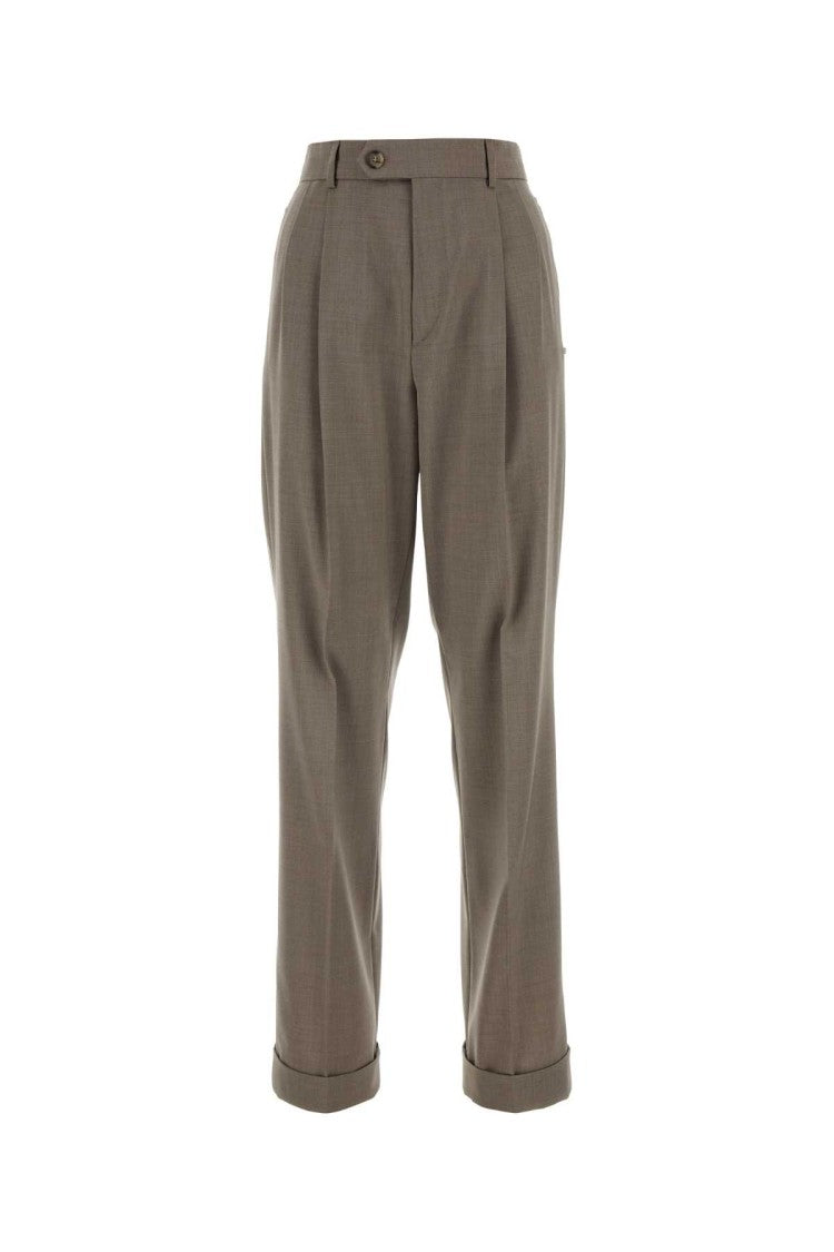 Sportmax Cappuccino Wool Ferito Pant