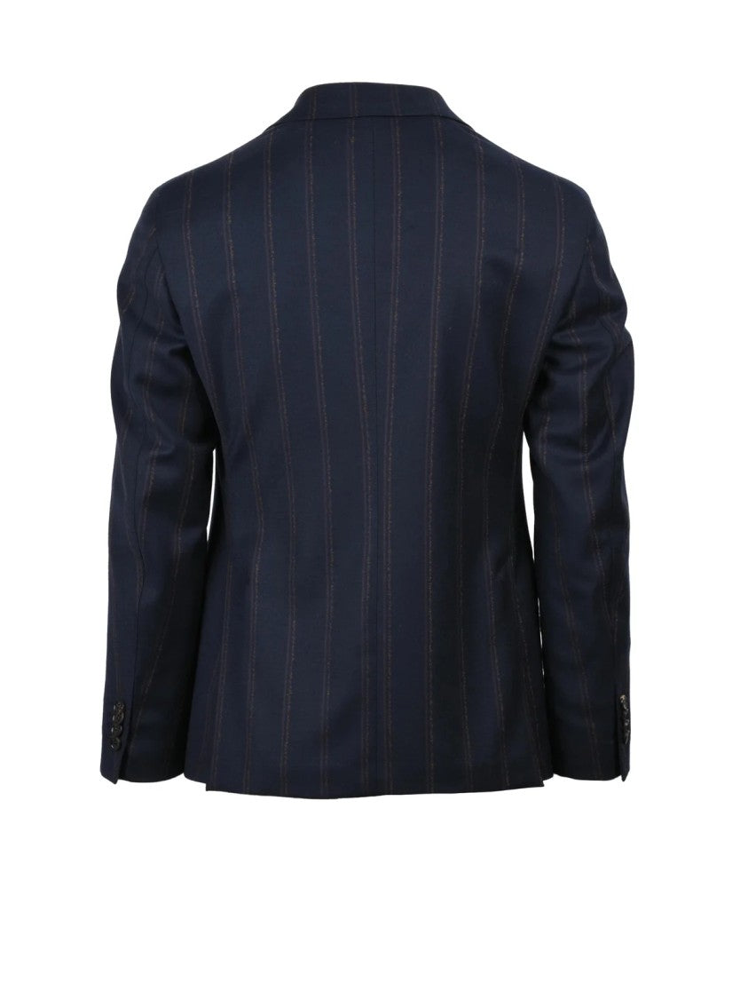 Luigi Bianchi Virgin Wool Stretch Tailored Sartorial Suit With Rounded Jacket