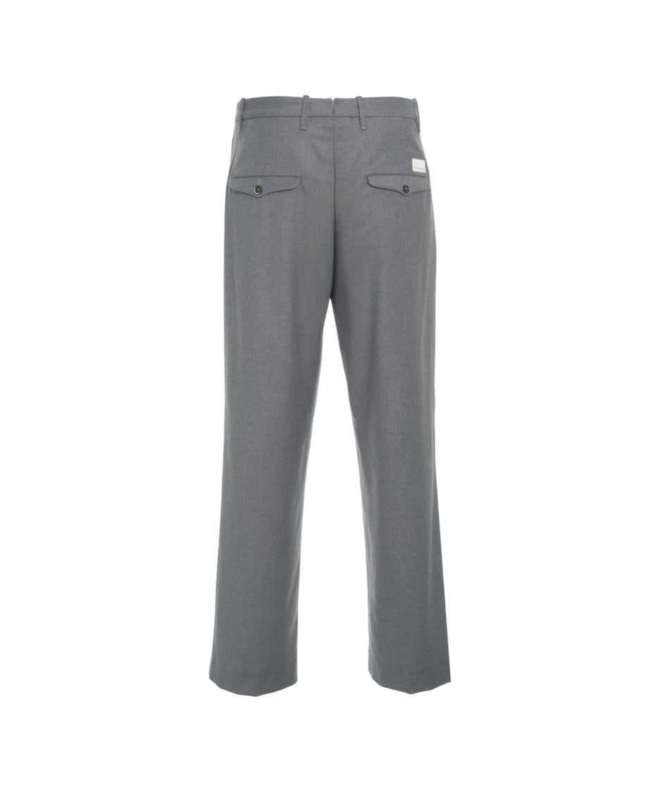 Nine In The Morning Pleated Trousers With Hidden Closure And Flap Pockets