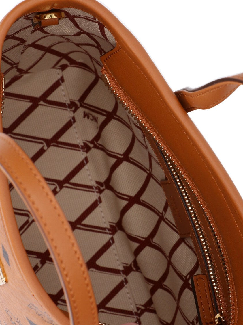 Mcm "Toni Top-Zip" Mini Tote Bag Brown