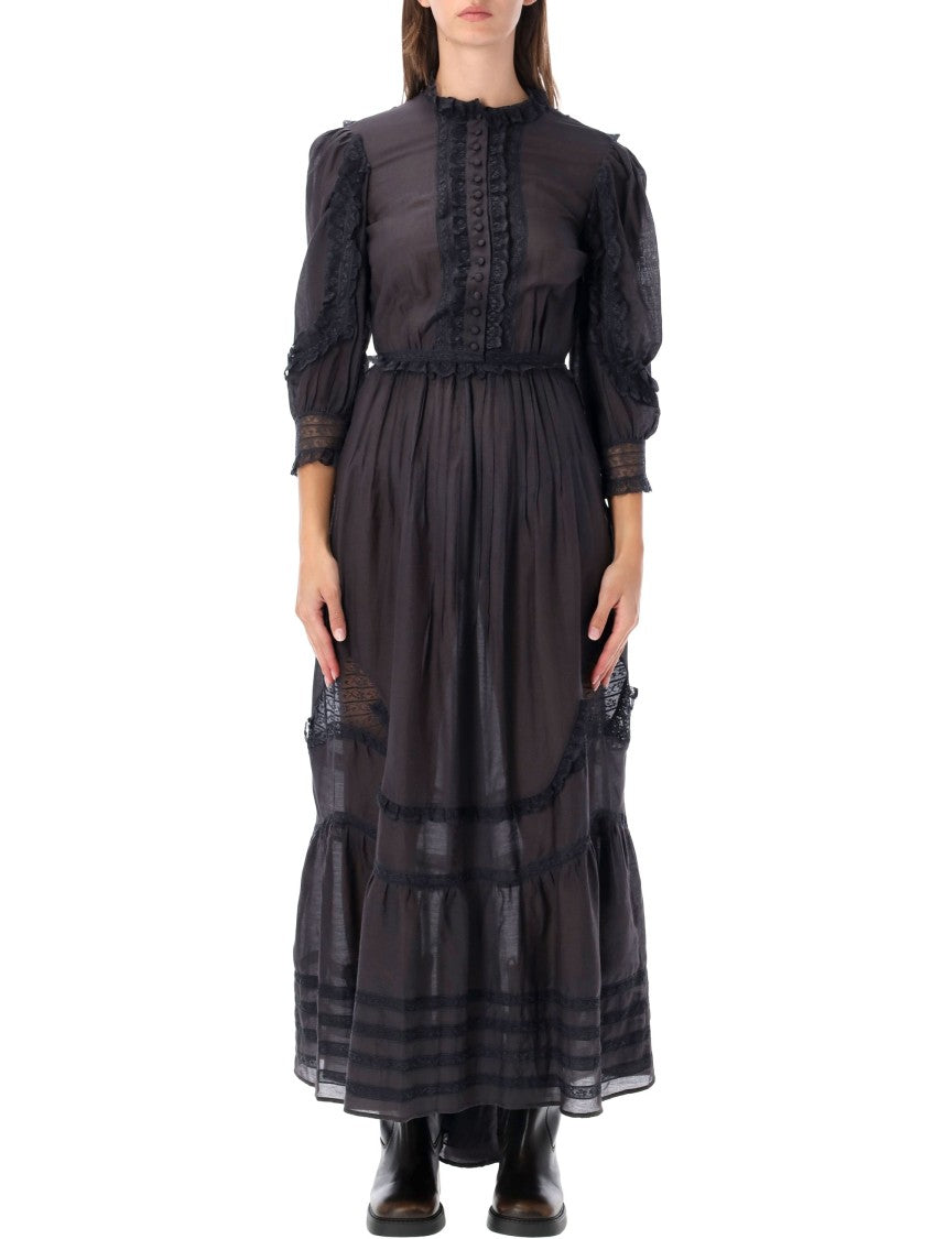 Fortela Detailed Caftano Long Dress