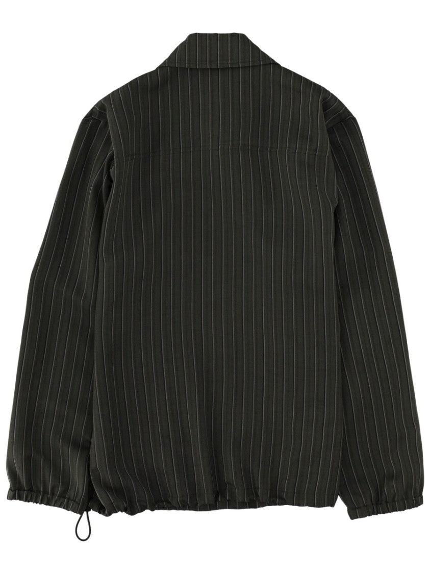 Dries Van Noten Vorries Pinstripes Adjustable Cuffs Viscose Jacket