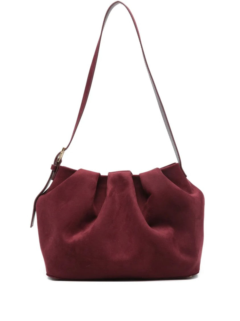 Themoirè Structured Shoulder Bag With Top Handle And Detachable Strap