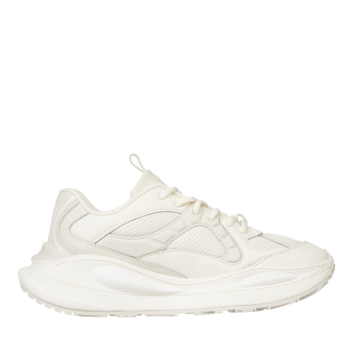 Tommy Jeans Beige Streamlined Leather Athletic Sneakers
