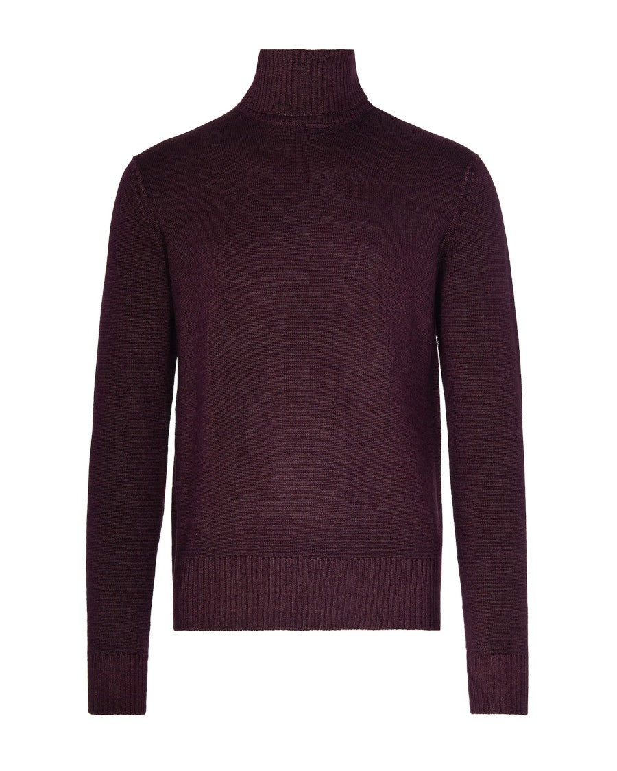 L.B.M. 1911 Virgin Wool Turtleneck Sweater With Ribbed Finishes