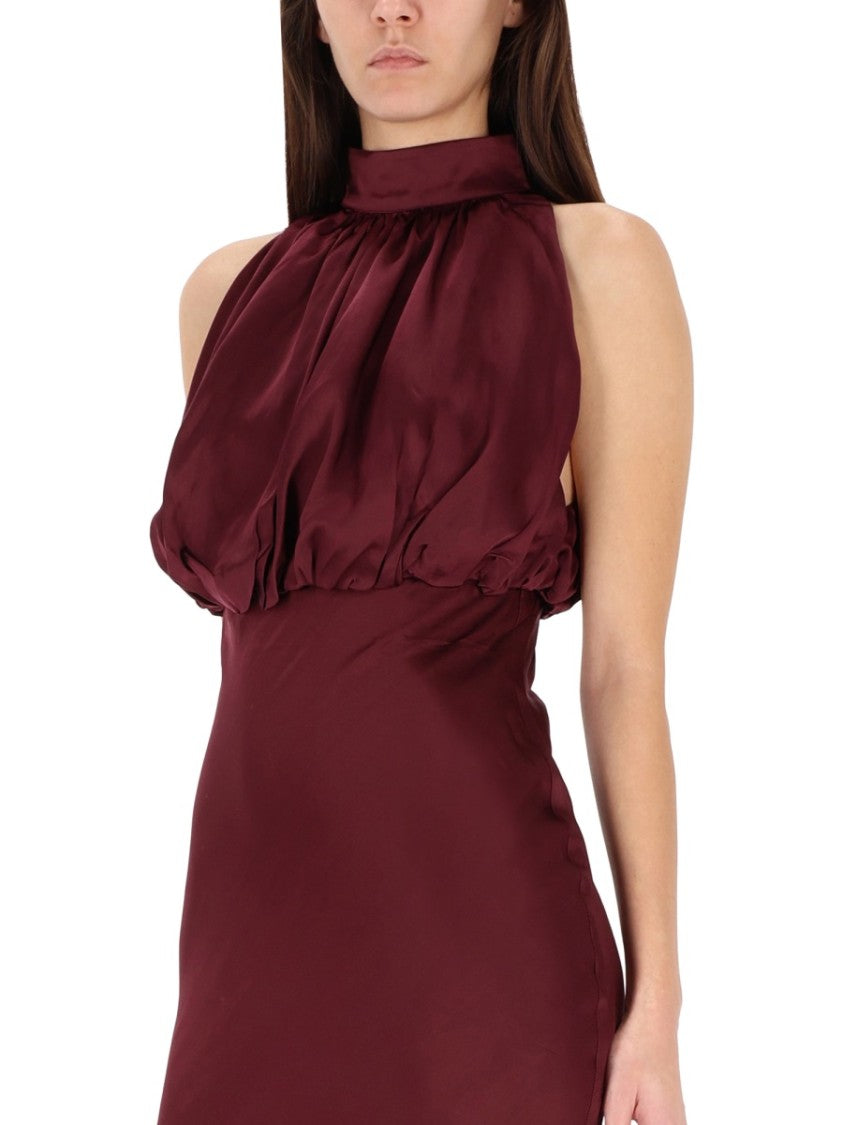 Rotate Birger Christensen Burgundy Maxi Dress