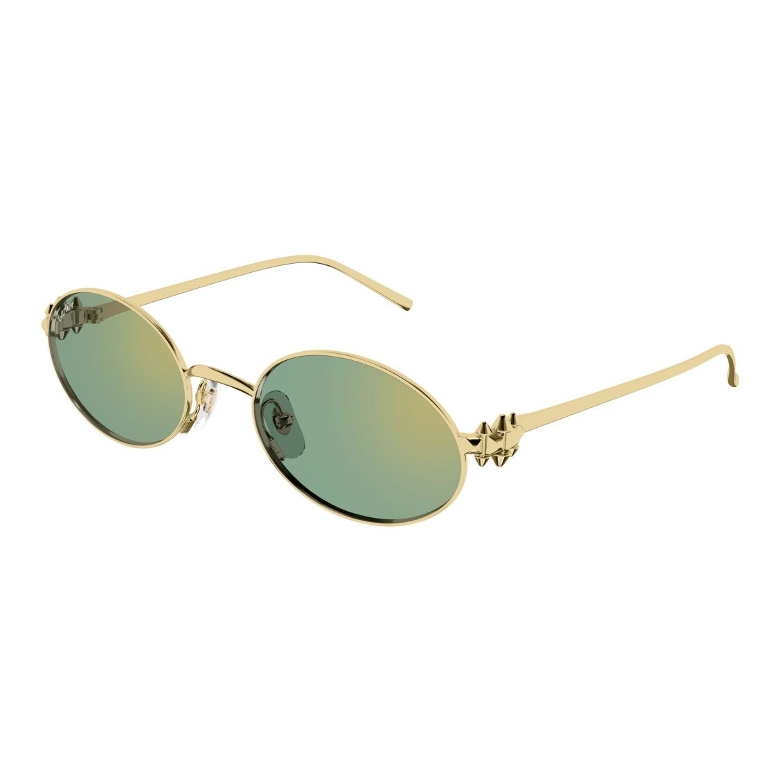 Cartier Ct0644s Oval-Shaped Gold Metal Sunglasses