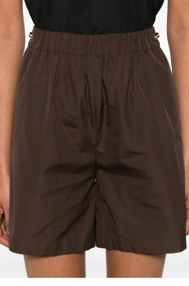 Max Mara Lightweight Brown Bermuda Shorts With Relaxed Fit