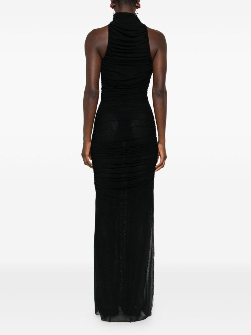 Amen Long Semi-Sheer Mesh Dress