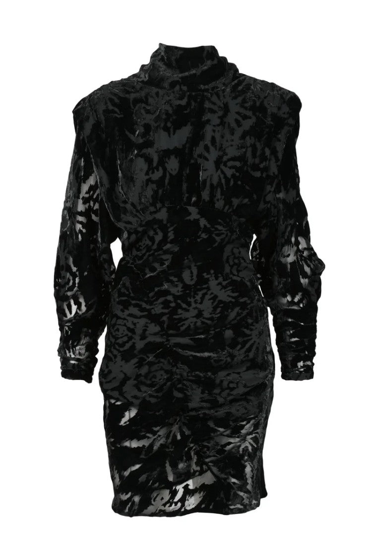 Iro Short Velvet Dress - Black