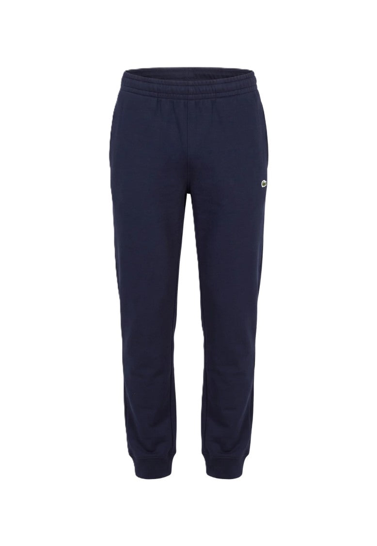 Lacoste Navy Blue Ribbed-Cuff Sweatpants