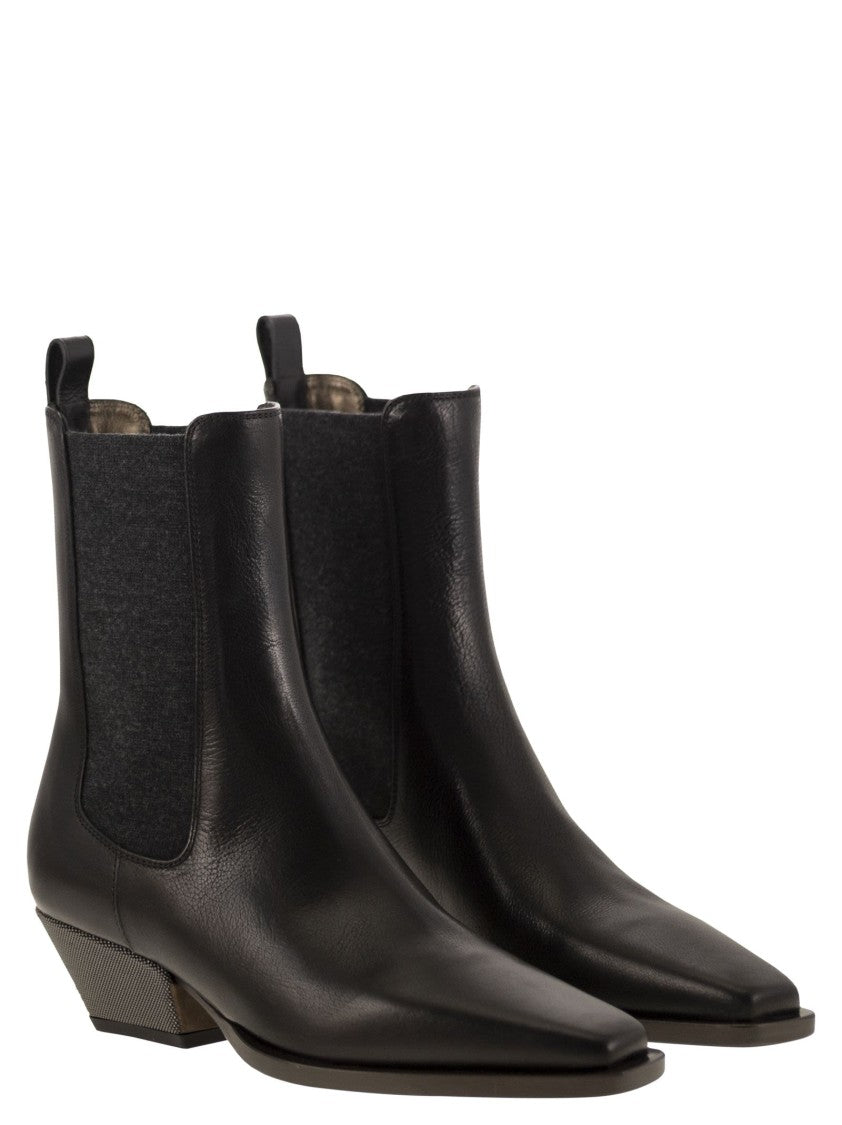 Brunello Cucinelli Classic Leather Chelsea Boot