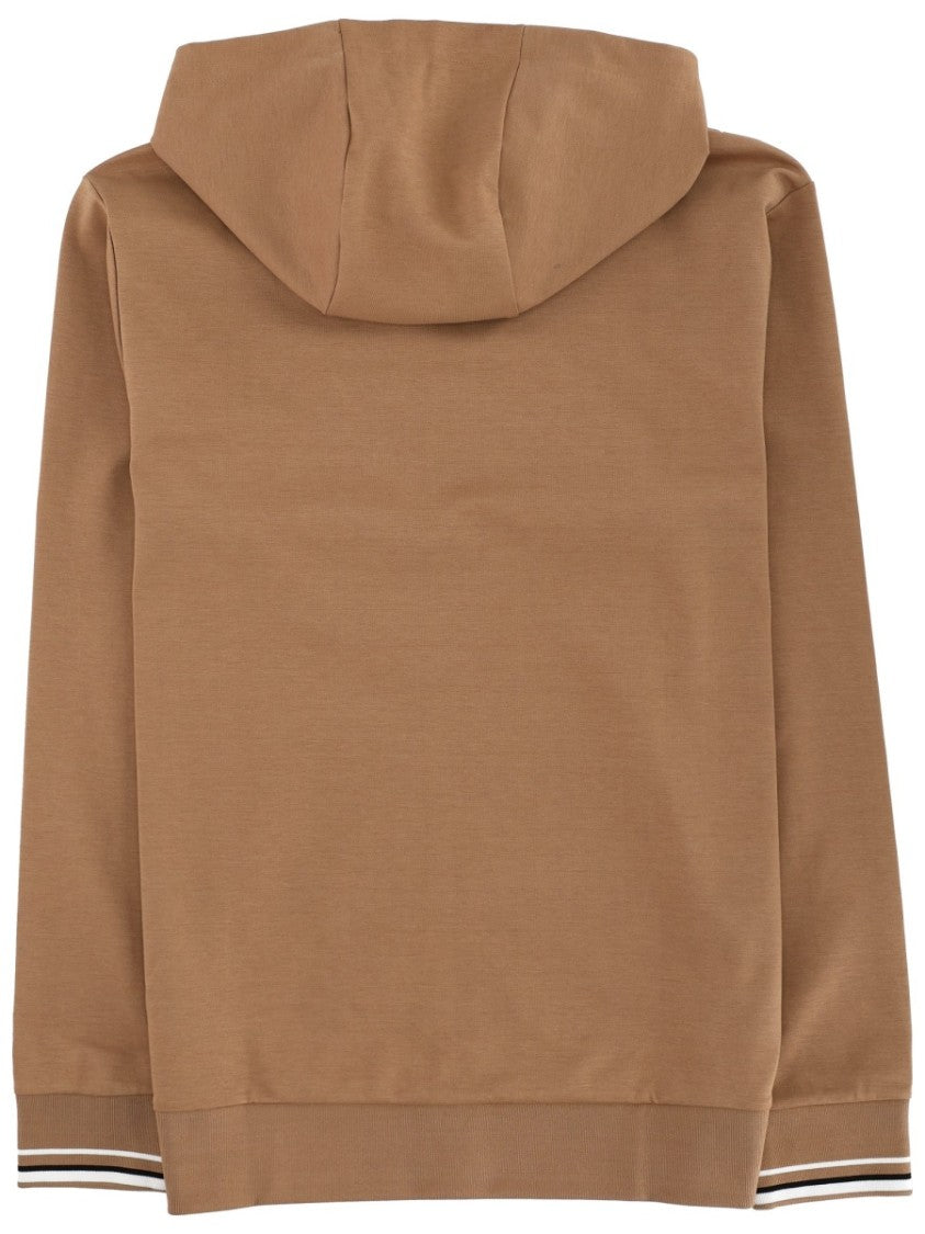 Boss Brown Cotton-Blend C-Spencer Hooded Sweatshirt