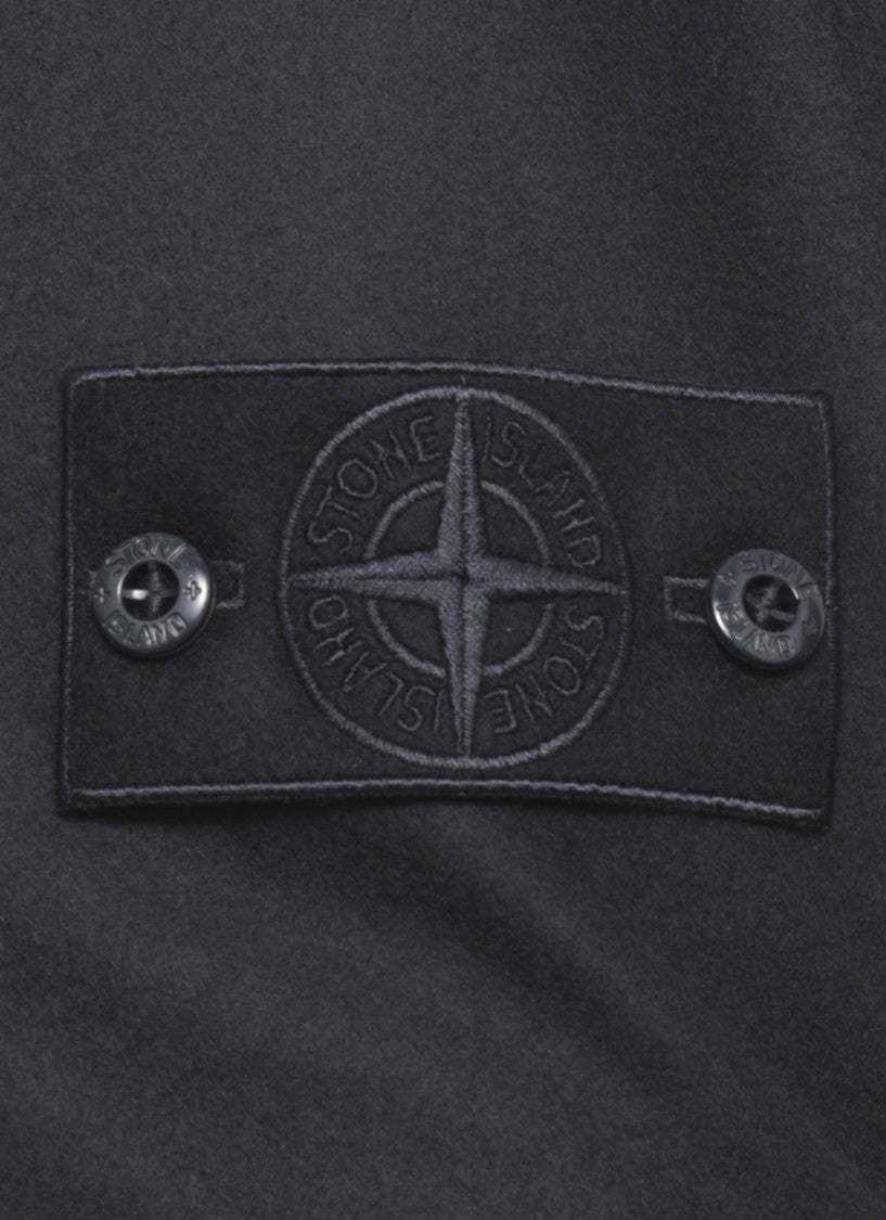 Stone Island Black Wool Overshirt
