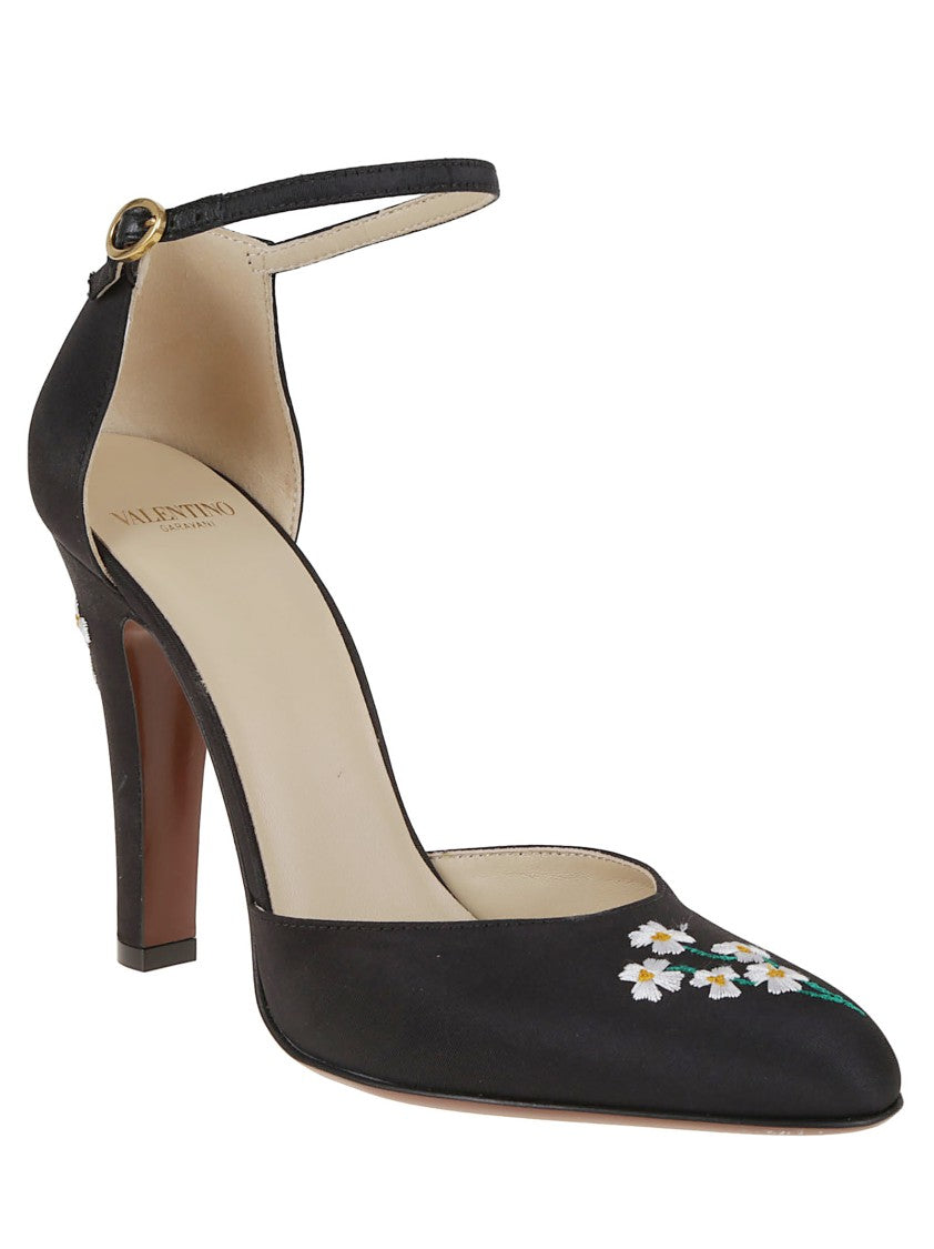 Valentino Garavani Hi Dolly Pumps In Shantung Fabric