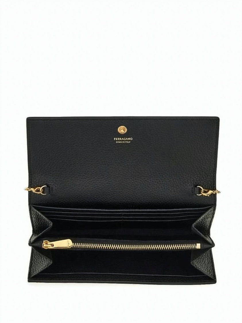 Salvatore Ferragamo Textured Calfskin Long Wallet