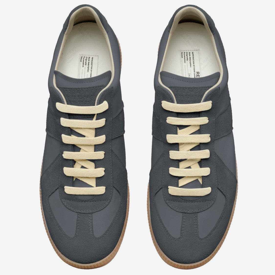 Maison Margiela Nappa Leather And Suede Low-Top Sneakers