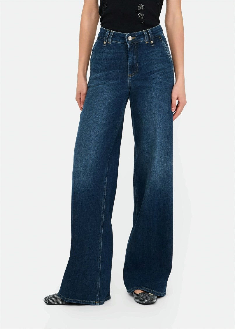 Liu Jo High-Waisted Flare Jeans With Vintage Wash