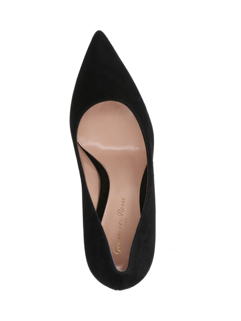 Gianvito Rossi Black Gianvito 85 Suede Pumps