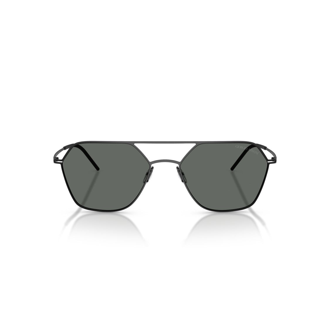 Giorgio Armani 0Ar6185 Geometric Metal Frame Sunglasses With Double Bridge Design