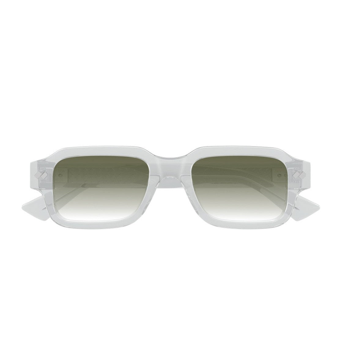 Bottega Veneta Grey Intrecciato Acetate Woven Rectangular Sunglasses