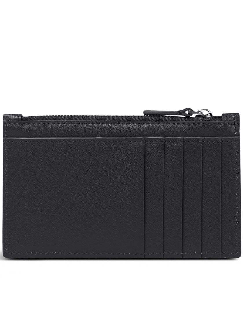 Balenciaga Black Cash Rectangular Textured Card Holder