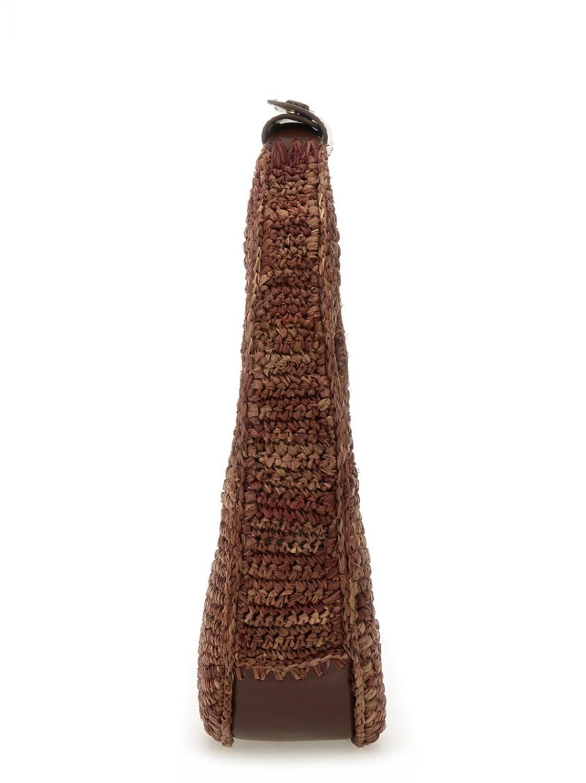 Staud Raffia "Moon" Bag